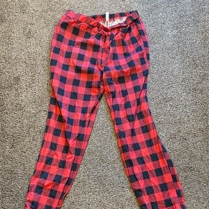 PatPat Red and Black Checkered Pajama Pants